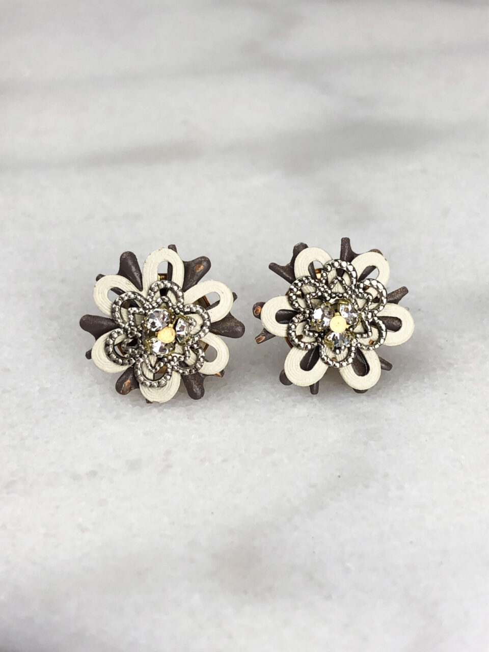 White Flower Earrings - Mark Twain House