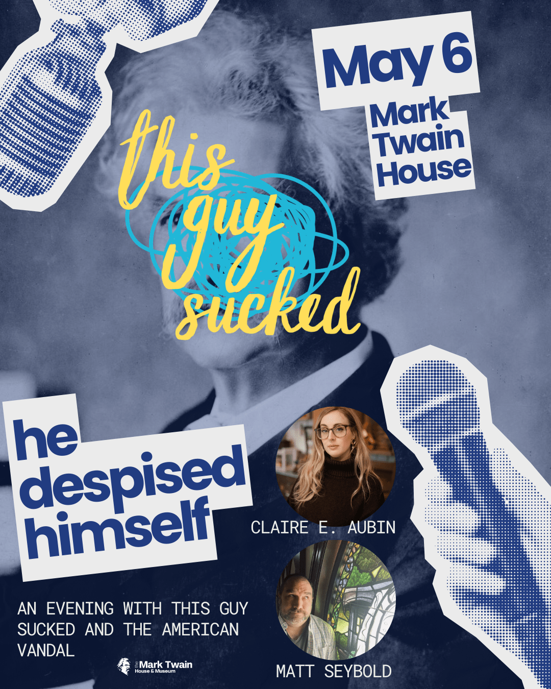 The graphic for "He Despised Himself" podcast episode at the Mark Twain House & Museum