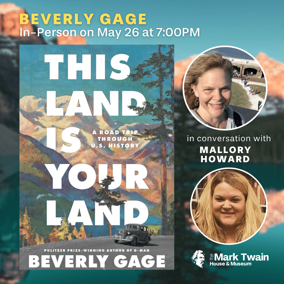 A digital graphic for the Beverly Gage event - This Land is Your Land